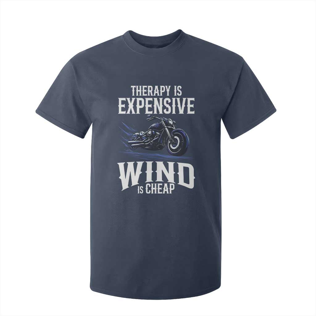 Motorcycle Rider Funny Wind Therapy T Shirt For Kid TS09 Navy Print Your Wear