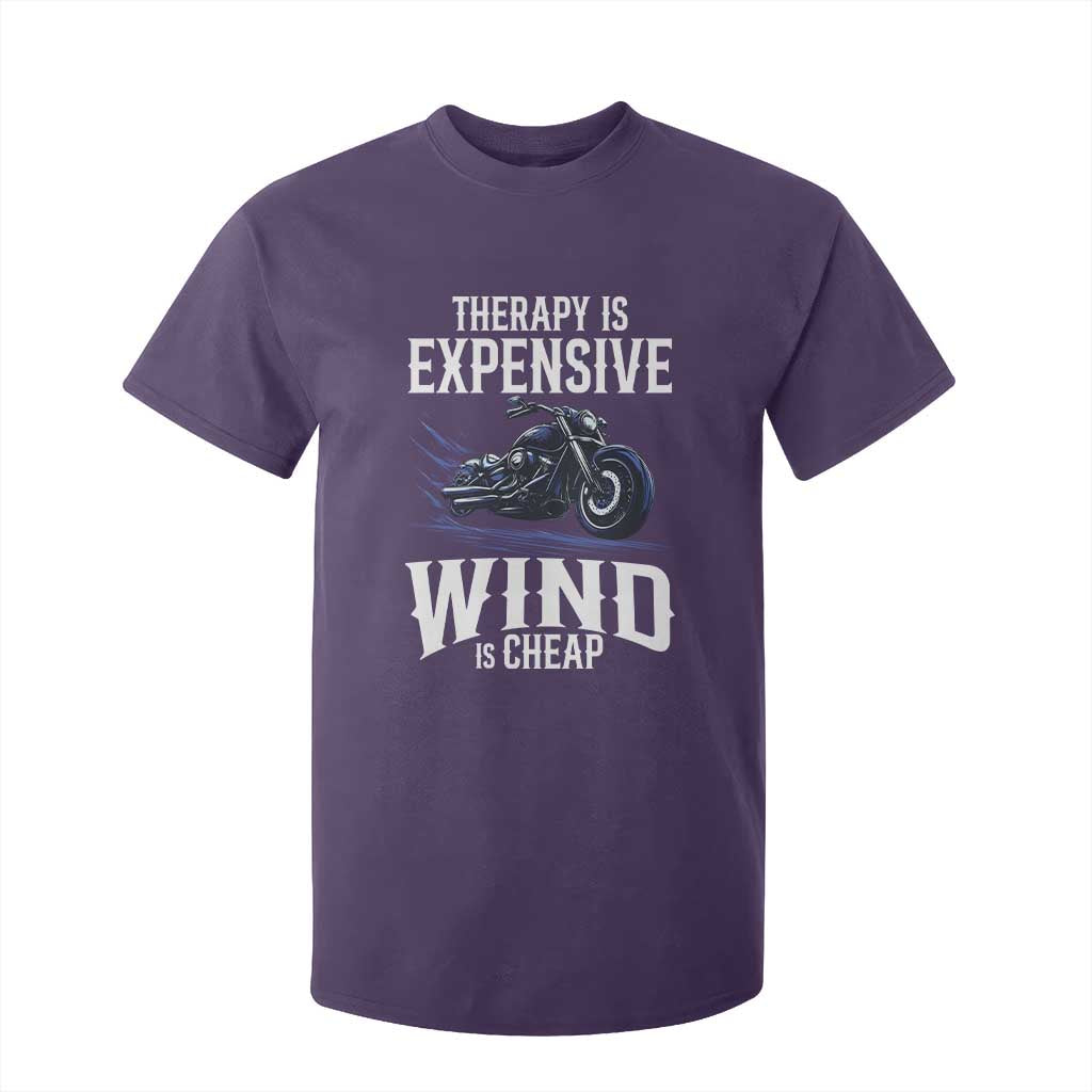 Motorcycle Rider Funny Wind Therapy T Shirt For Kid TS09 Purple Print Your Wear