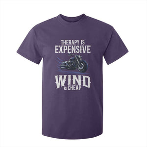 Motorcycle Rider Funny Wind Therapy T Shirt For Kid TS09 Purple Print Your Wear