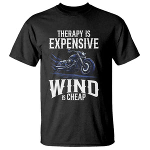 Motorcycle Rider Funny Wind Therapy T Shirt TS09 Black Print Your Wear
