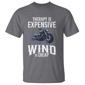 Motorcycle Rider Funny Wind Therapy T Shirt TS09 Charcoal Print Your Wear