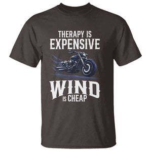 Motorcycle Rider Funny Wind Therapy T Shirt TS09 Dark Chocolate Print Your Wear