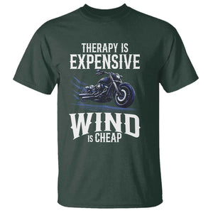 Motorcycle Rider Funny Wind Therapy T Shirt TS09 Dark Forest Green Print Your Wear