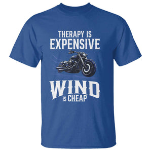 Motorcycle Rider Funny Wind Therapy T Shirt TS09 Royal Blue Print Your Wear
