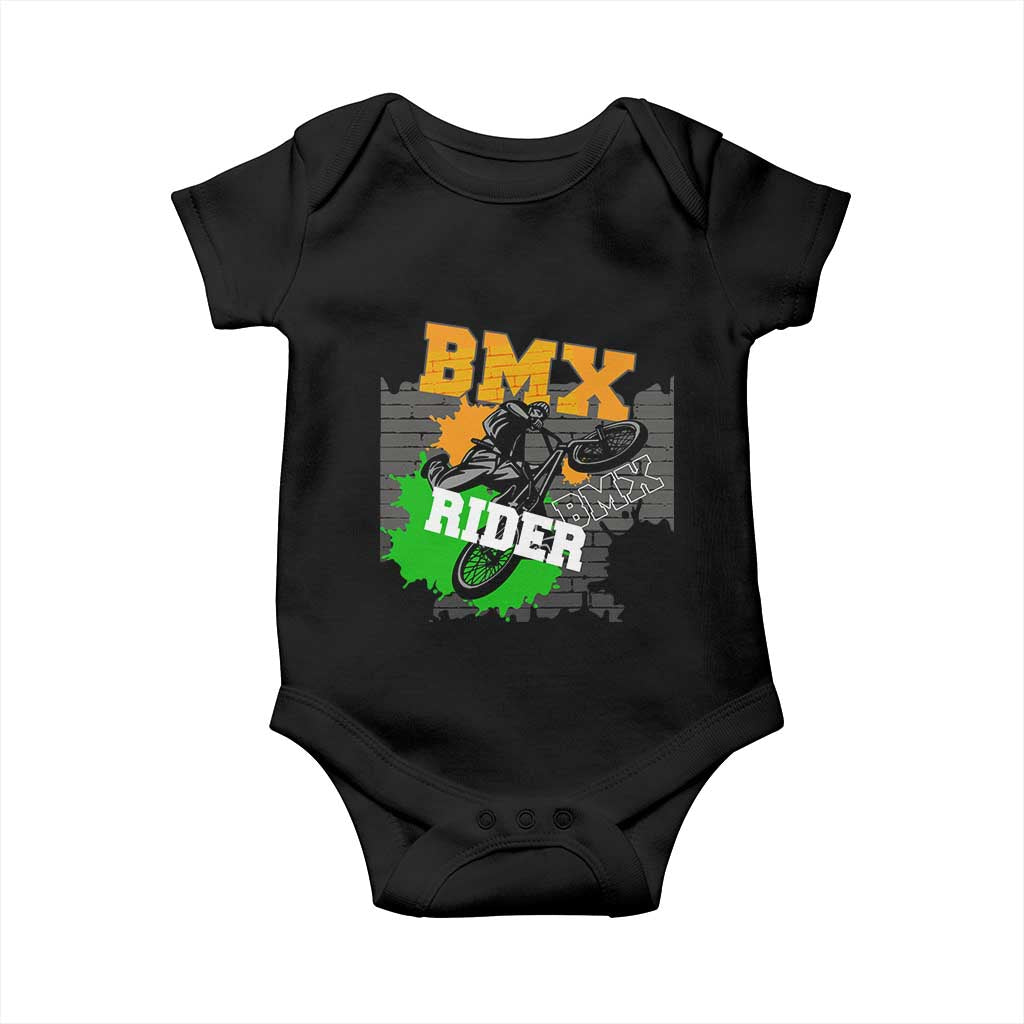 BMX Rider Cyclist Bicycle Baby Onesie TS09 Black Print Your Wear