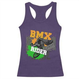 BMX Rider Cyclist Bicycle Racerback Tank Top TS09 Purple Print Your Wear