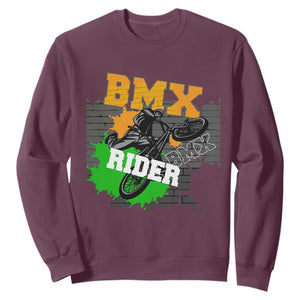 BMX Rider Cyclist Bicycle Sweatshirt TS09 Maroon Print Your Wear