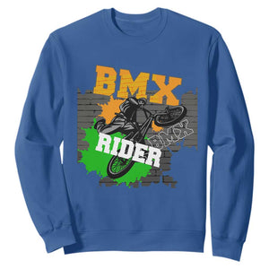BMX Rider Cyclist Bicycle Sweatshirt TS09 Royal Blue Print Your Wear