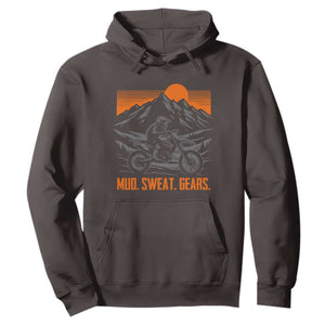 Mud Sweat Gears Dirt Bike Hoodie TS09 Dark Chocolate Print Your Wear