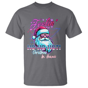 Funny Christmas In Hawaii T Shirt Retro Santa Feelin' Ho Ho Hot TS09 Charcoal Print Your Wear