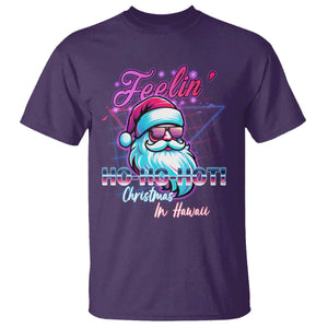 Funny Christmas In Hawaii T Shirt Retro Santa Feelin' Ho Ho Hot TS09 Purple Print Your Wear