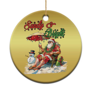 Tropical Xmas Christmas Ornament Sandy And Bright Santa At The Beach TS09 Print Your Wear