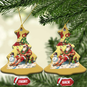 Tropical Xmas Christmas Ornament Sandy And Bright Santa At The Beach TS09 Christmas Tree Gold Print Your Wear