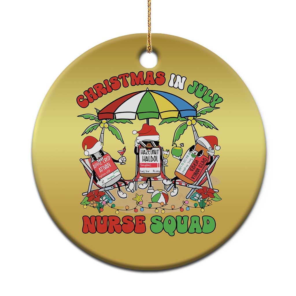 Funny Tropical Xmas Nurse Squad Christmas Ornament TS09 Print Your Wear