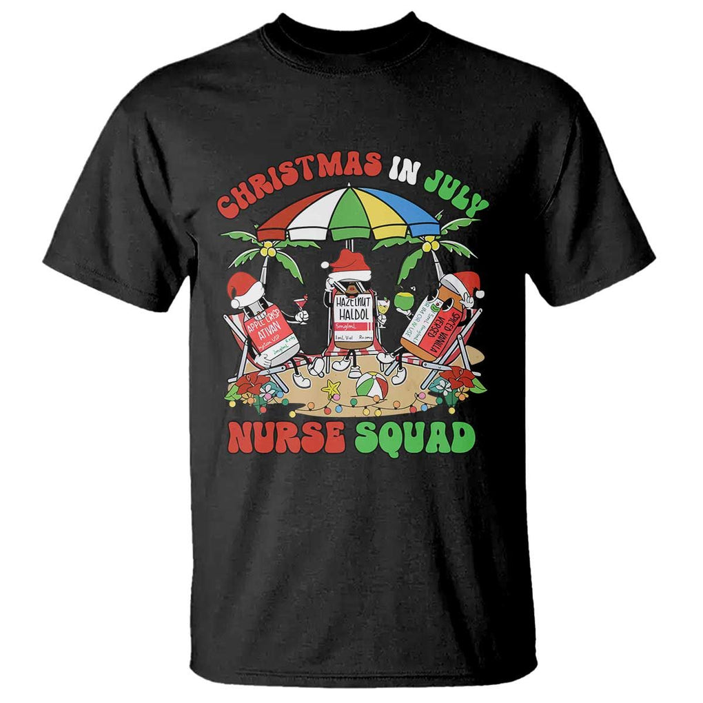 Funny Christmas In July Nurse Squad T Shirt TS09 Black Print Your Wear