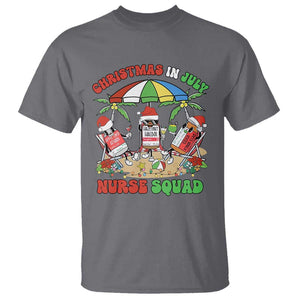 Funny Christmas In July Nurse Squad T Shirt TS09 Charcoal Print Your Wear