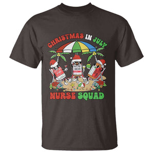 Funny Christmas In July Nurse Squad T Shirt TS09 Dark Chocolate Print Your Wear