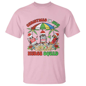 Funny Christmas In July Nurse Squad T Shirt TS09 Light Pink Print Your Wear