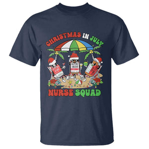 Funny Christmas In July Nurse Squad T Shirt TS09 Navy Print Your Wear