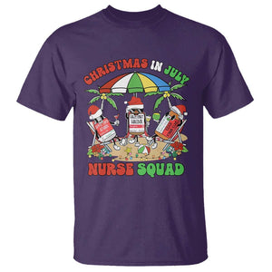 Funny Christmas In July Nurse Squad T Shirt TS09 Purple Print Your Wear