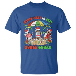 Funny Christmas In July Nurse Squad T Shirt TS09 Royal Blue Print Your Wear