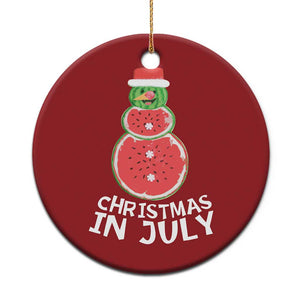 Funny Tropical Xmas Christmas Ornament Watermelon Summer Snowman TS09 Print Your Wear