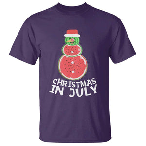 Funny Christmas In July Watermelon Summer Snowman T Shirt TS09 Purple Print Your Wear