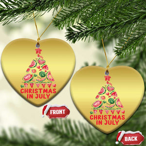 Funny Tropical Xmas Christmas Ornament Watermelon Summer Christmas Tree TS09 Heart Gold Print Your Wear