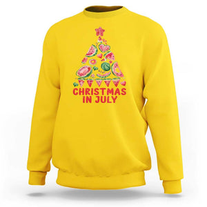 Christmas In July Sweatshirt Watermelon Summer Christmas Tree TS09 Daisy Print Your Wear