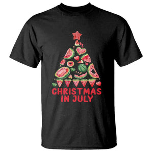 Christmas In July T Shirt Watermelon Summer Christmas Tree TS09 Black Print Your Wear