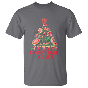 Christmas In July T Shirt Watermelon Summer Christmas Tree TS09 Charcoal Print Your Wear