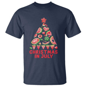 Christmas In July T Shirt Watermelon Summer Christmas Tree TS09 Navy Print Your Wear