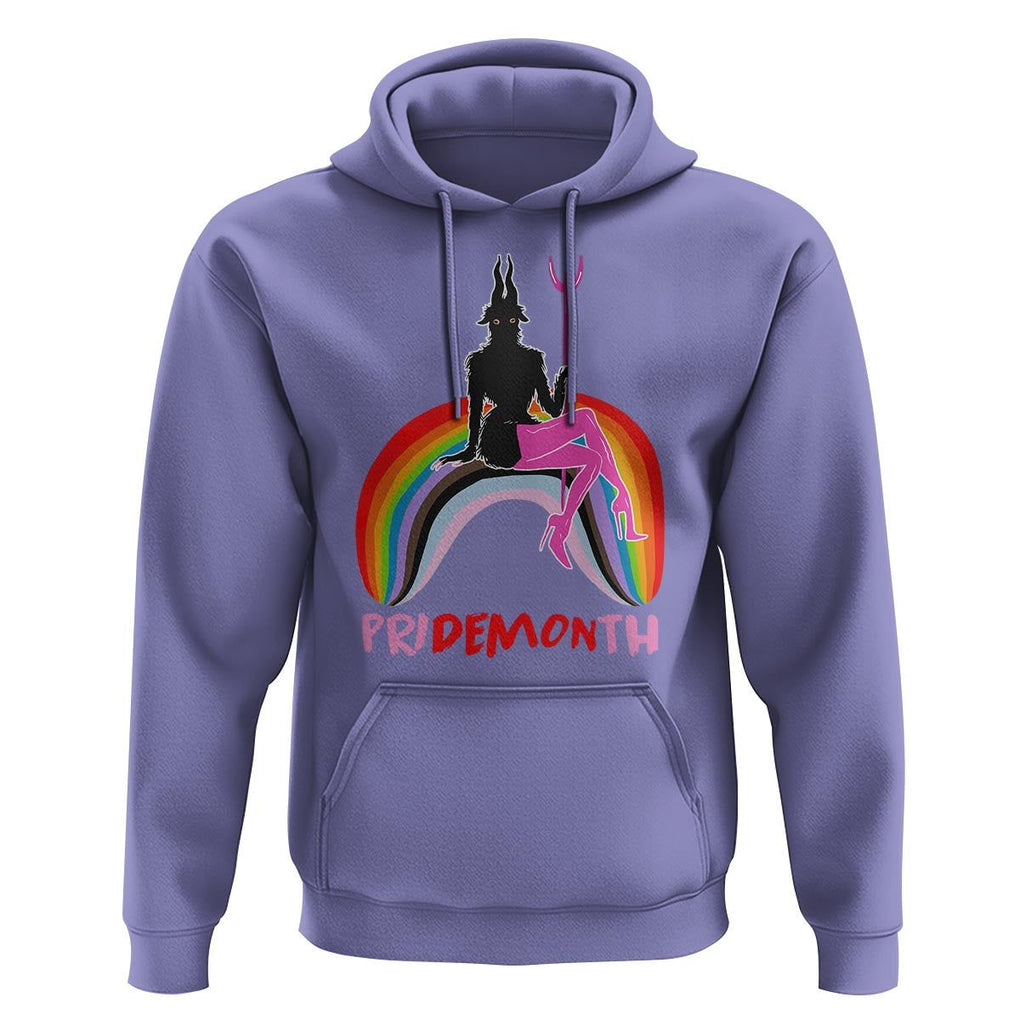 Funny LGBT Pride Hoodie Pride Demon Month Rainbow Slay Gay Evil TS09 Violet Print Your Wear