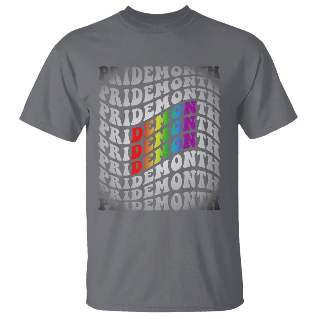 Funny LGBT Pride T Shirt Pride Demon Month Rainbow TS09 Charcoal Print Your Wear