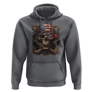 Funny Pirate 4th Of July Hoodie Patriotic America Flag Skull TS09 Charcoal Print Your Wear