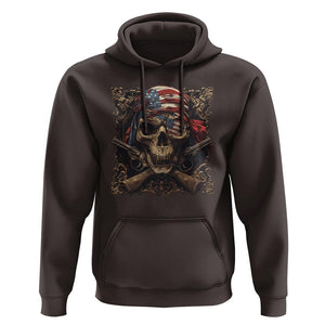 Funny Pirate 4th Of July Hoodie Patriotic America Flag Skull TS09 Dark Chocolate Print Your Wear