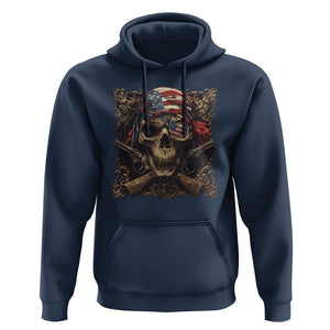 Funny Pirate 4th Of July Hoodie Patriotic America Flag Skull TS09 Navy Print Your Wear