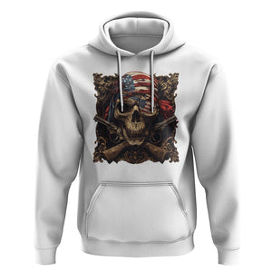 Funny Pirate 4th Of July Hoodie Patriotic America Flag Skull TS09 White Print Your Wear