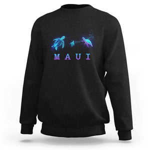 Maui Hawaii Sea Turtles Hawaiian Ocean Sweatshirt TS09 Black Print Your Wear