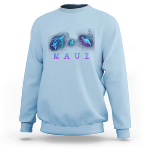 Maui Hawaii Sea Turtles Hawaiian Ocean Sweatshirt TS09 Light Blue Print Your Wear