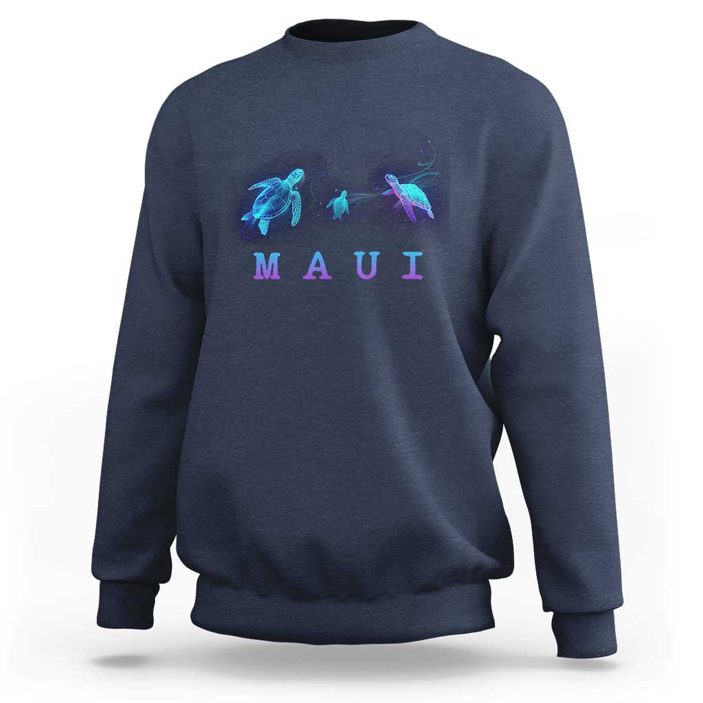 Maui Hawaii Sea Turtles Hawaiian Ocean Sweatshirt TS09 Navy Print Your Wear