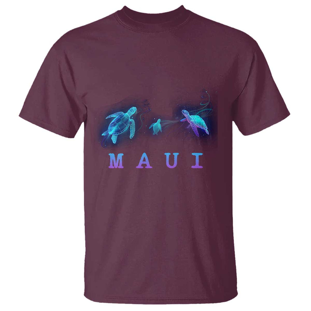 Maui Hawaii Sea Turtles Hawaiian Ocean T Shirt TS09 Maroon Print Your Wear