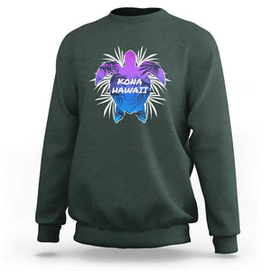 Kona Hawaii Sea Turtles Hawaiian Surfer Scuba Diving Sweatshirt TS09 Dark Forest Green Print Your Wear