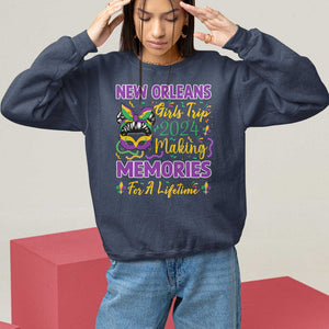 New Orleans Girl's Trip 2024 Matching Sweatshirt Making Memories For A Lifetime TS09 Navy Print Your Wear