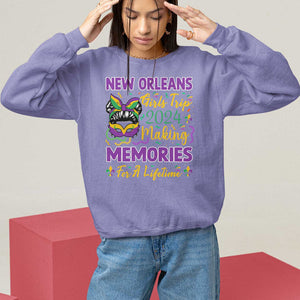 New Orleans Girl's Trip 2024 Matching Sweatshirt Making Memories For A Lifetime TS09 Violet Print Your Wear