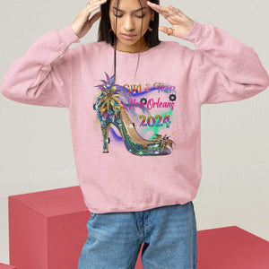 New Orleans Girl's Trip 2024 Matching Sweatshirt TS09 Light Pink Print Your Wear