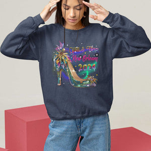 New Orleans Girl's Trip 2024 Matching Sweatshirt TS09 Navy Print Your Wear