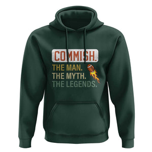 Fantasy Football Hoodie Commish Man Myth Legend TS09 Dark Forest Green Print Your Wear