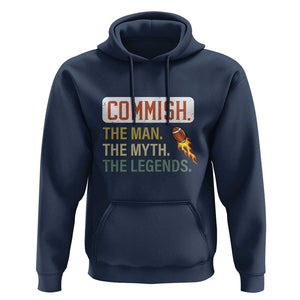 Fantasy Football Hoodie Commish Man Myth Legend TS09 Navy Print Your Wear