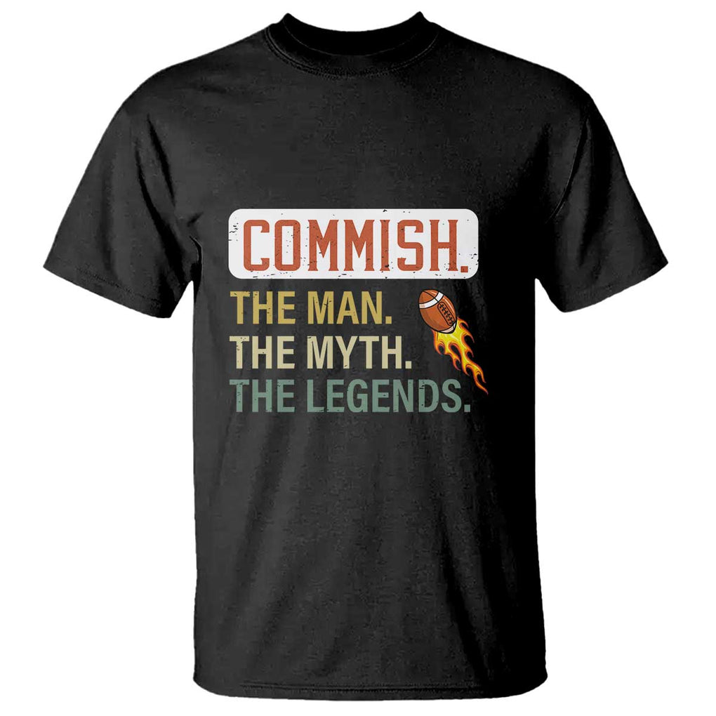 Fantasy Football T Shirt Commish Man Myth Legend TS09 Black Print Your Wear